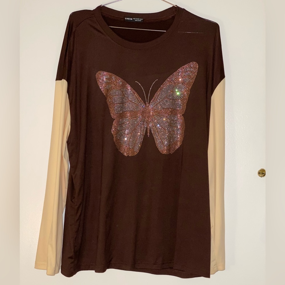 Butterfly crystal T-shirt